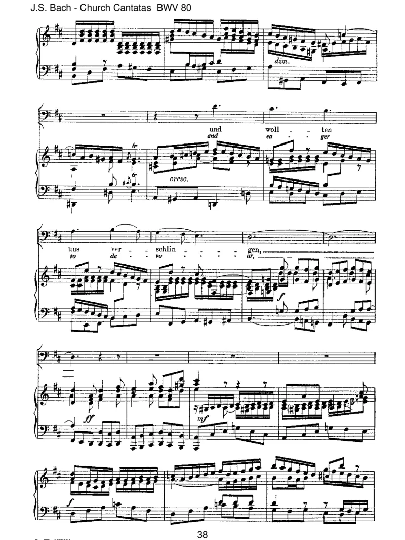 BWV80Ein'festeBurgistunserGott_一万首著名钢琴曲谱哈农贝多芬合集视频教学电子版高清无水印可打印_1古典钢琴知名音乐家谱_巴赫钢琴谱全集_J.S巴赫作品全集_JohannSebastianBach(1685-1750)巴赫