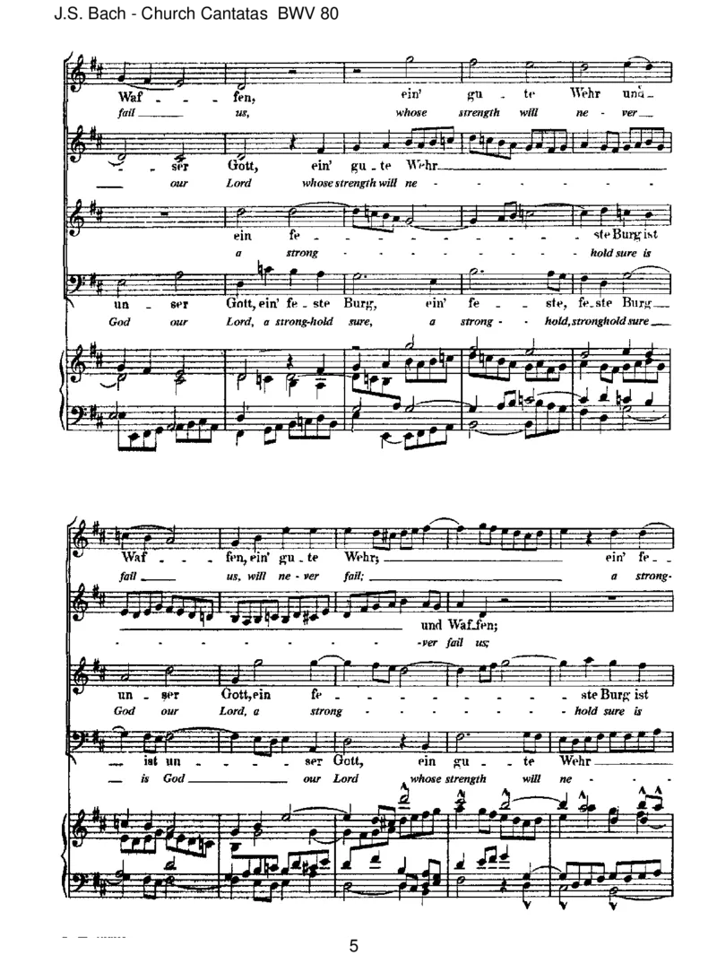 BWV80Ein'festeBurgistunserGott_一万首著名钢琴曲谱哈农贝多芬合集视频教学电子版高清无水印可打印_1古典钢琴知名音乐家谱_巴赫钢琴谱全集_J.S巴赫作品全集_JohannSebastianBach(1685-1750)巴赫