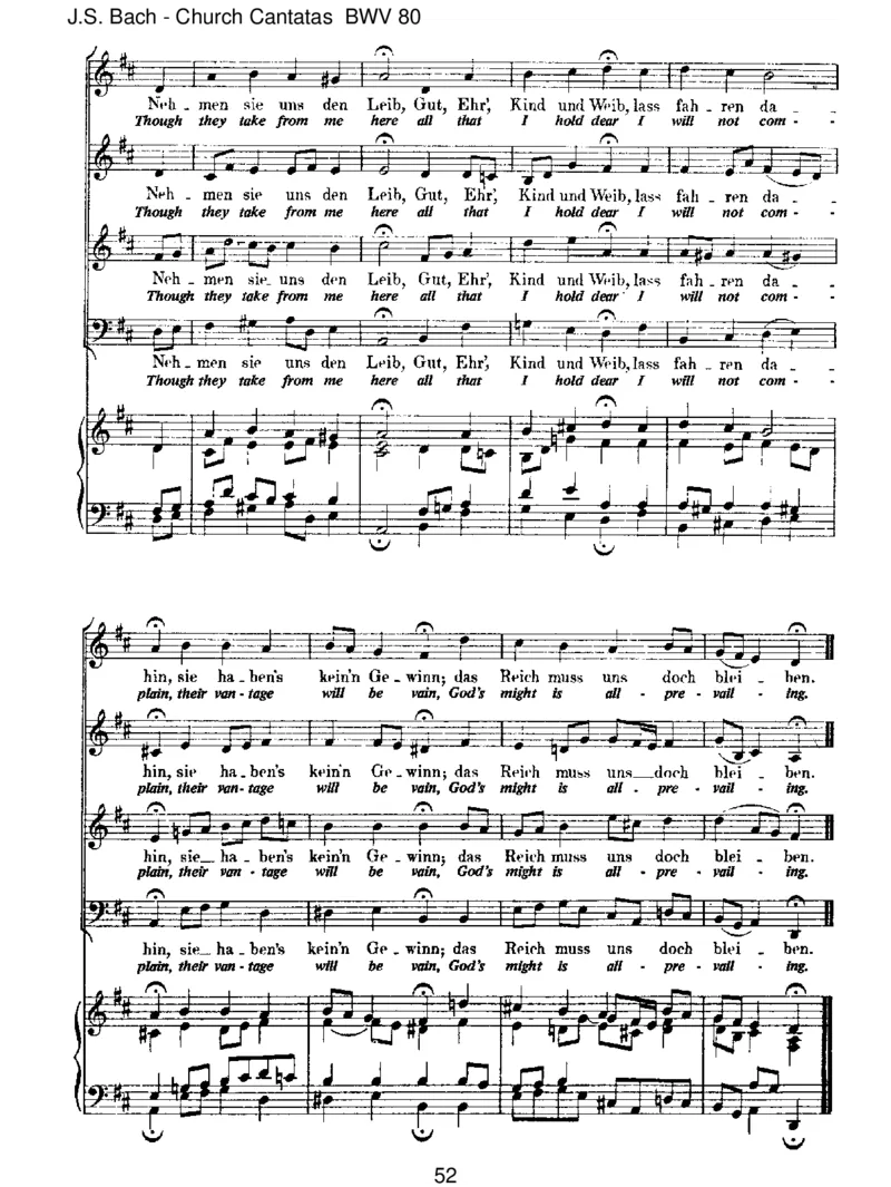 BWV80Ein'festeBurgistunserGott_一万首著名钢琴曲谱哈农贝多芬合集视频教学电子版高清无水印可打印_1古典钢琴知名音乐家谱_巴赫钢琴谱全集_J.S巴赫作品全集_JohannSebastianBach(1685-1750)巴赫