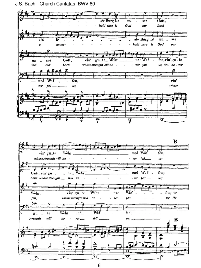 BWV80Ein'festeBurgistunserGott_一万首著名钢琴曲谱哈农贝多芬合集视频教学电子版高清无水印可打印_1古典钢琴知名音乐家谱_巴赫钢琴谱全集_J.S巴赫作品全集_JohannSebastianBach(1685-1750)巴赫