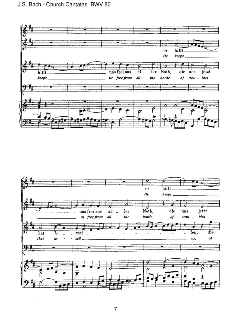 BWV80Ein'festeBurgistunserGott_一万首著名钢琴曲谱哈农贝多芬合集视频教学电子版高清无水印可打印_1古典钢琴知名音乐家谱_巴赫钢琴谱全集_J.S巴赫作品全集_JohannSebastianBach(1685-1750)巴赫