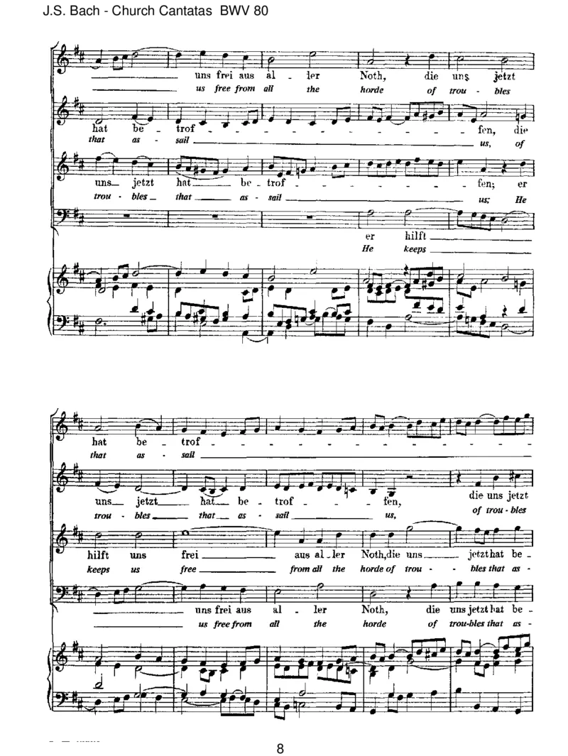 BWV80Ein'festeBurgistunserGott_一万首著名钢琴曲谱哈农贝多芬合集视频教学电子版高清无水印可打印_1古典钢琴知名音乐家谱_巴赫钢琴谱全集_J.S巴赫作品全集_JohannSebastianBach(1685-1750)巴赫