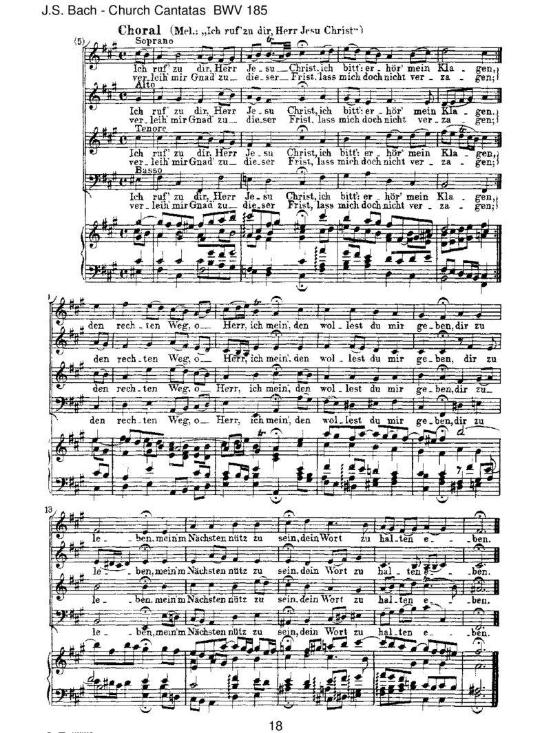 BWV185BarmherzigesHerzederewigenLiebe_一万首著名钢琴曲谱哈农贝多芬合集视频教学电子版高清无水印可打印_1古典钢琴知名音乐家谱_巴赫钢琴谱全集_J.S巴赫作品全集