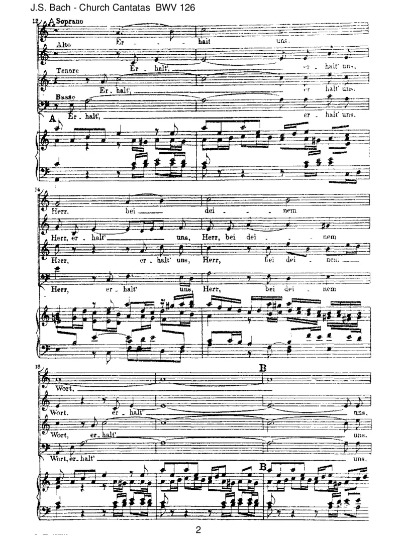 BWV126Erhaltuns,Herr,beideinemWort_一万首著名钢琴曲谱哈农贝多芬合集视频教学电子版高清无水印可打印_1古典钢琴知名音乐家谱_巴赫钢琴谱全集_J.S巴赫作品全集