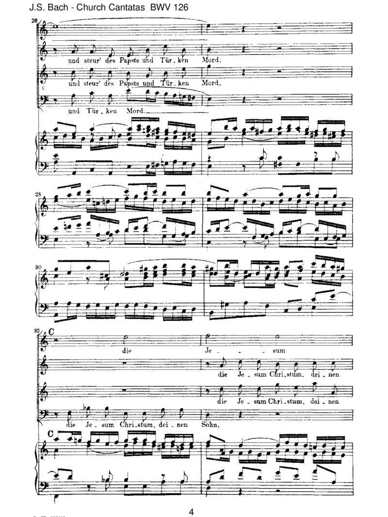 BWV126Erhaltuns,Herr,beideinemWort_一万首著名钢琴曲谱哈农贝多芬合集视频教学电子版高清无水印可打印_1古典钢琴知名音乐家谱_巴赫钢琴谱全集_J.S巴赫作品全集