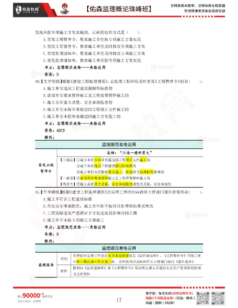 4月17日佑森监理概论珠峰班VIP作业答案_监理工程师_2025监理工程师_2025年监理工程师SVIP_2025年监理概论法规SVIP_02-基础精讲✿高端面授✿深度强化