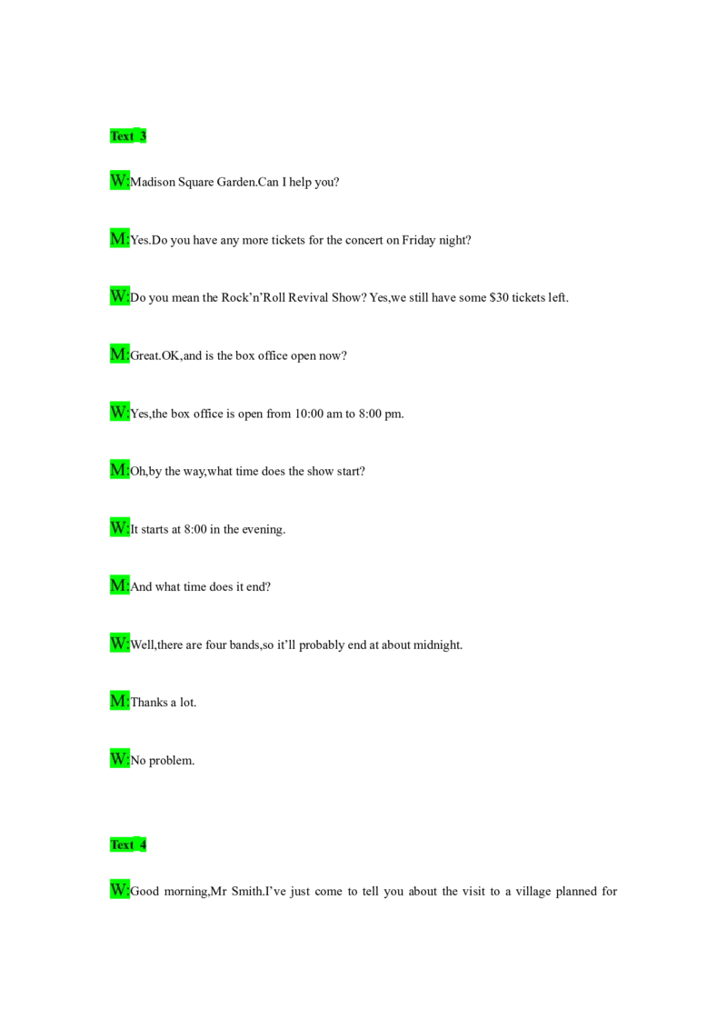 备考2024新高考英语听力(答案+文本)02_2024年5月_01按日期_1号_2024高考英语听力专题（80套模拟训练+历年真题）(附音频）_高考英语听力高分80套模拟训练_270