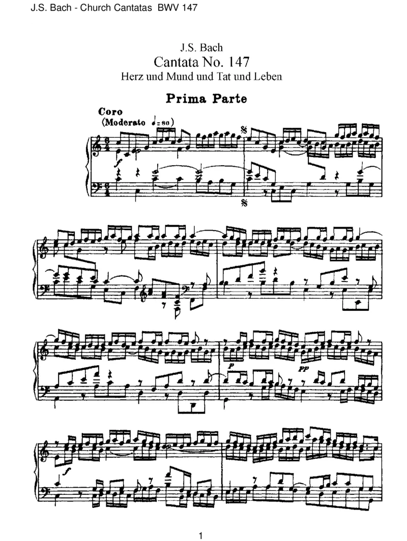 BWV147HerzundMundundTatundLeben_一万首著名钢琴曲谱哈农贝多芬合集视频教学电子版高清无水印可打印_1古典钢琴知名音乐家谱_巴赫钢琴谱全集_J.S巴赫作品全集