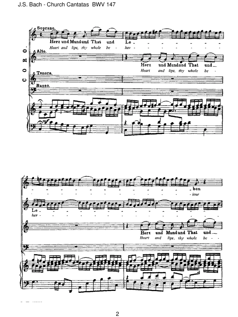BWV147HerzundMundundTatundLeben_一万首著名钢琴曲谱哈农贝多芬合集视频教学电子版高清无水印可打印_1古典钢琴知名音乐家谱_巴赫钢琴谱全集_J.S巴赫作品全集