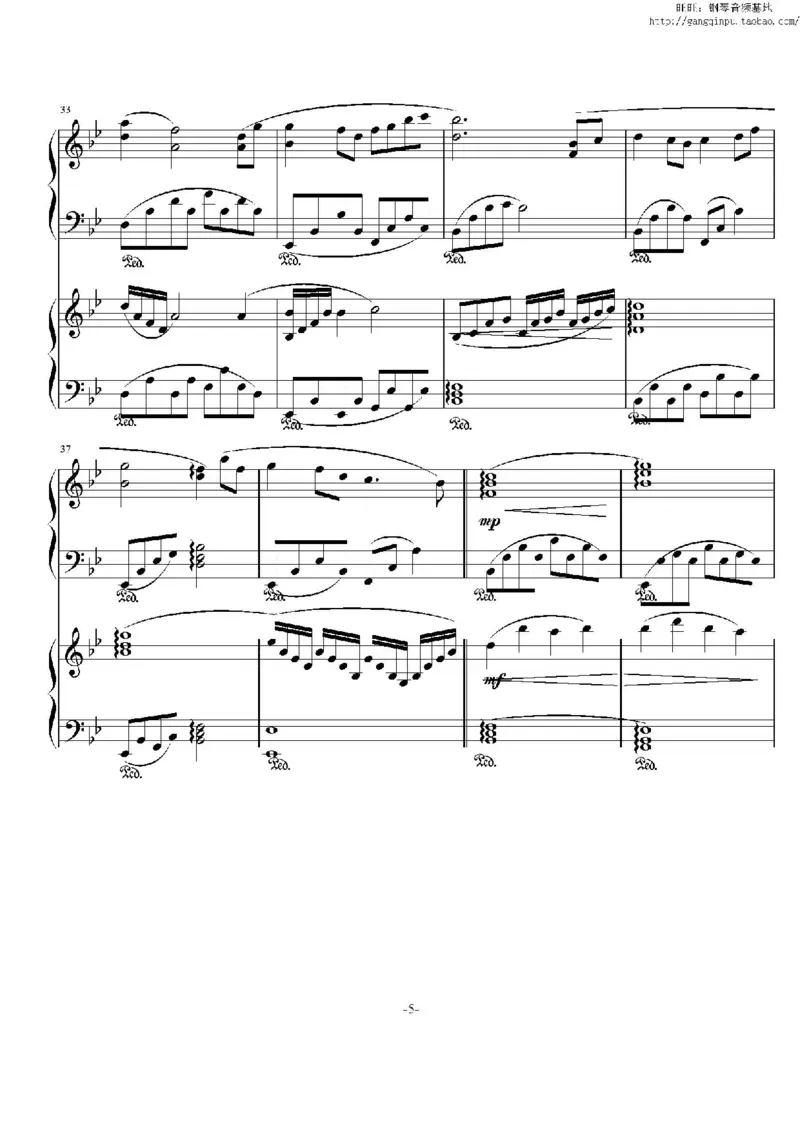 41、班得瑞钢琴谱3（41页，共9首）_一万首著名钢琴曲谱哈农贝多芬合集视频教学电子版高清无水印可打印_3流行音乐谱_流行钢琴谱合集形式_高清PDF无水印