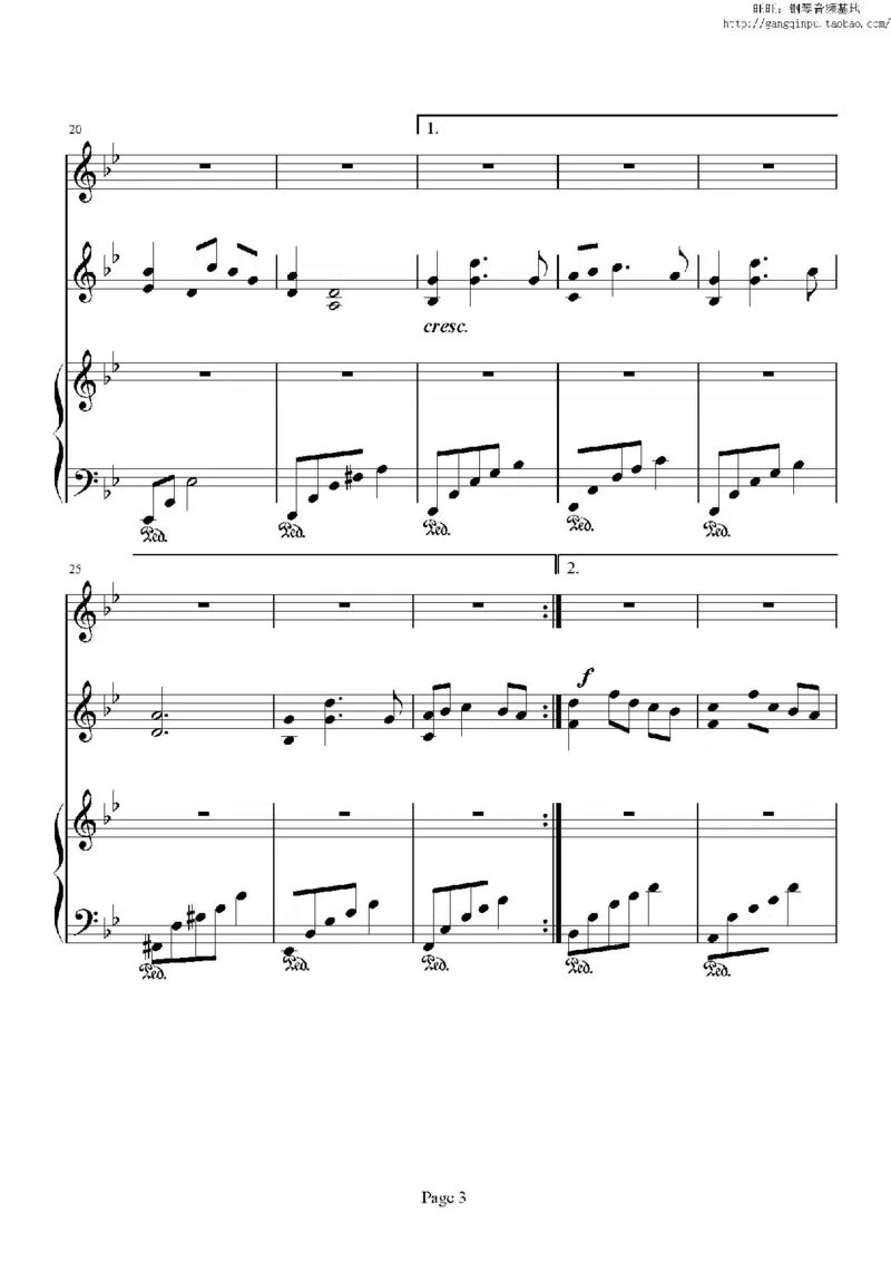 41、班得瑞钢琴谱3（41页，共9首）_一万首著名钢琴曲谱哈农贝多芬合集视频教学电子版高清无水印可打印_3流行音乐谱_流行钢琴谱合集形式_高清PDF无水印