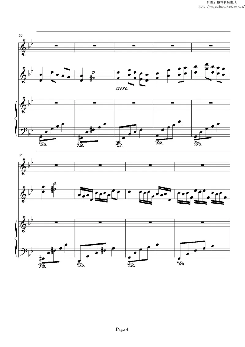 41、班得瑞钢琴谱3（41页，共9首）_一万首著名钢琴曲谱哈农贝多芬合集视频教学电子版高清无水印可打印_3流行音乐谱_流行钢琴谱合集形式_高清PDF无水印