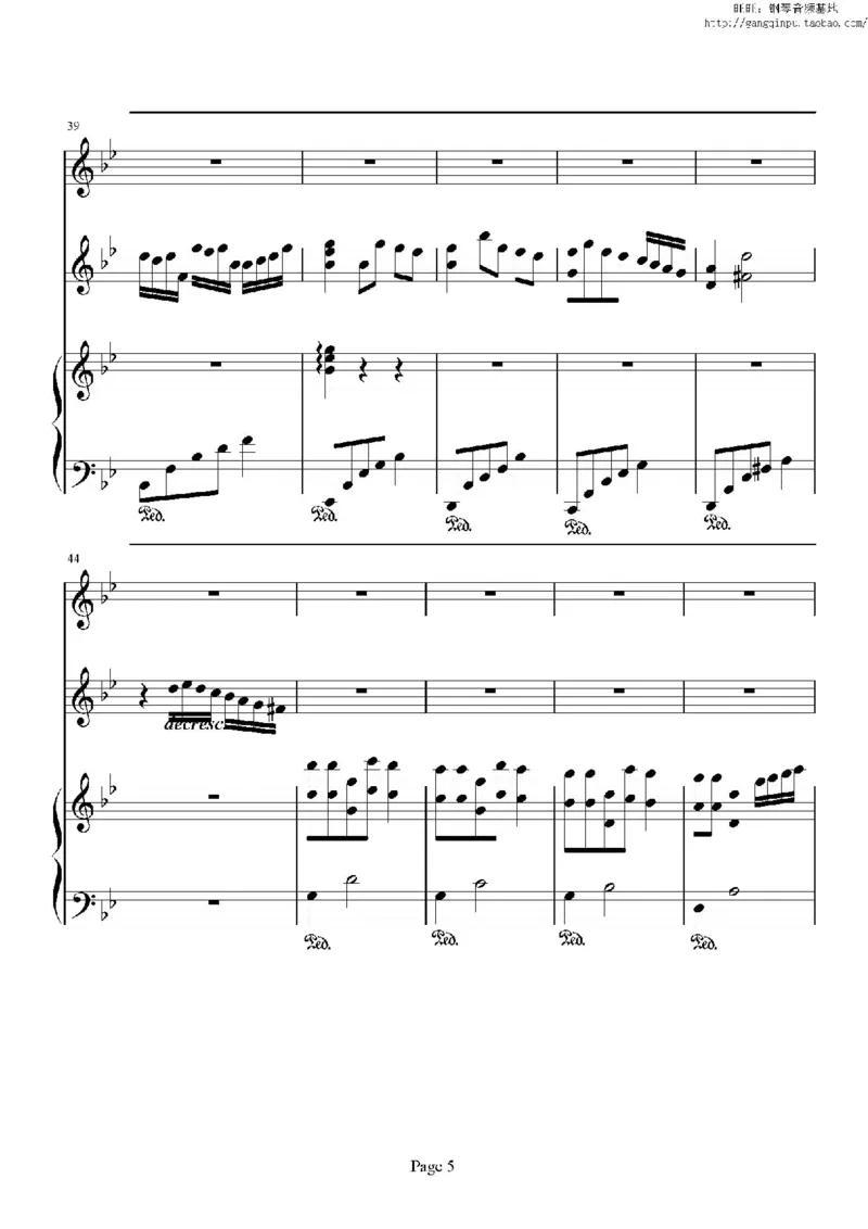 41、班得瑞钢琴谱3（41页，共9首）_一万首著名钢琴曲谱哈农贝多芬合集视频教学电子版高清无水印可打印_3流行音乐谱_流行钢琴谱合集形式_高清PDF无水印