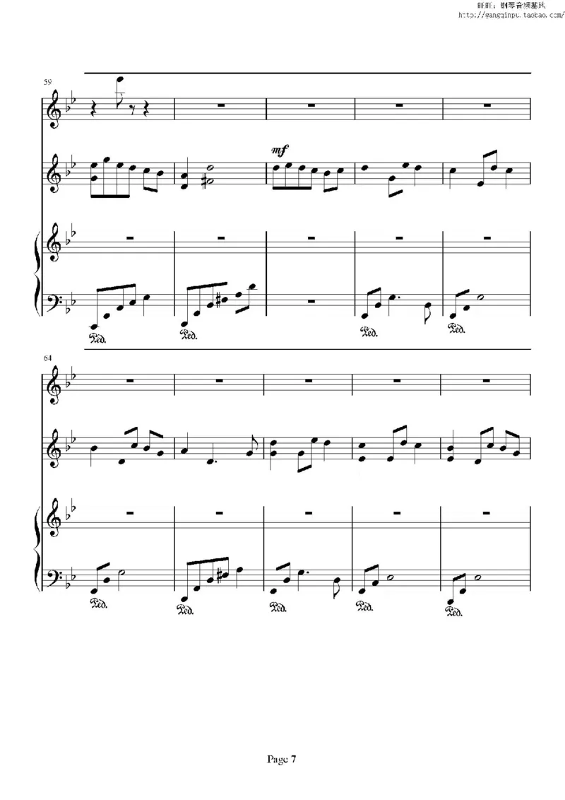 41、班得瑞钢琴谱3（41页，共9首）_一万首著名钢琴曲谱哈农贝多芬合集视频教学电子版高清无水印可打印_3流行音乐谱_流行钢琴谱合集形式_高清PDF无水印