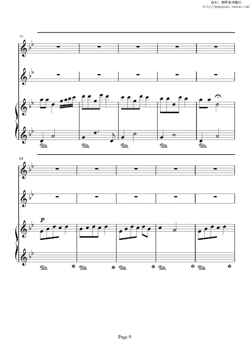 41、班得瑞钢琴谱3（41页，共9首）_一万首著名钢琴曲谱哈农贝多芬合集视频教学电子版高清无水印可打印_3流行音乐谱_流行钢琴谱合集形式_高清PDF无水印