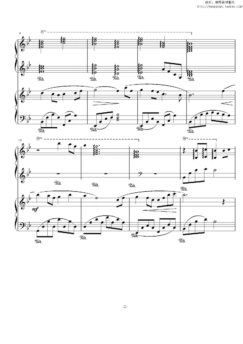 41、班得瑞钢琴谱3（41页，共9首）_一万首著名钢琴曲谱哈农贝多芬合集视频教学电子版高清无水印可打印_3流行音乐谱_流行钢琴谱合集形式_高清PDF无水印