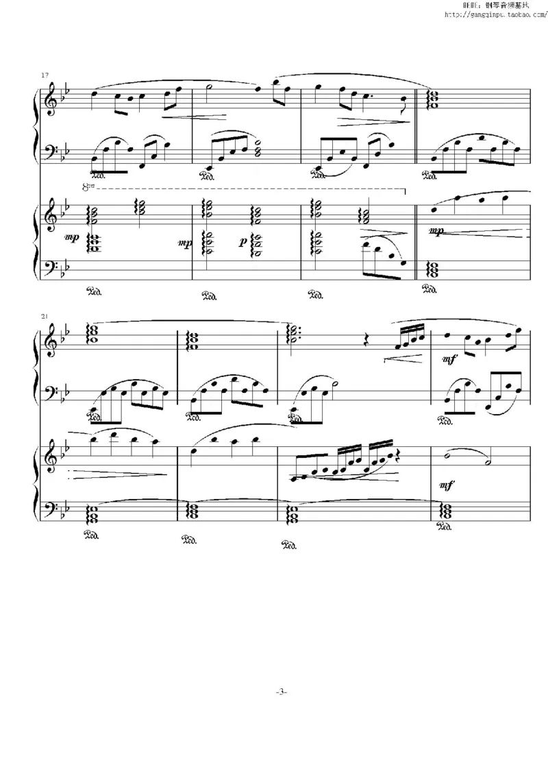 41、班得瑞钢琴谱3（41页，共9首）_一万首著名钢琴曲谱哈农贝多芬合集视频教学电子版高清无水印可打印_3流行音乐谱_流行钢琴谱合集形式_高清PDF无水印