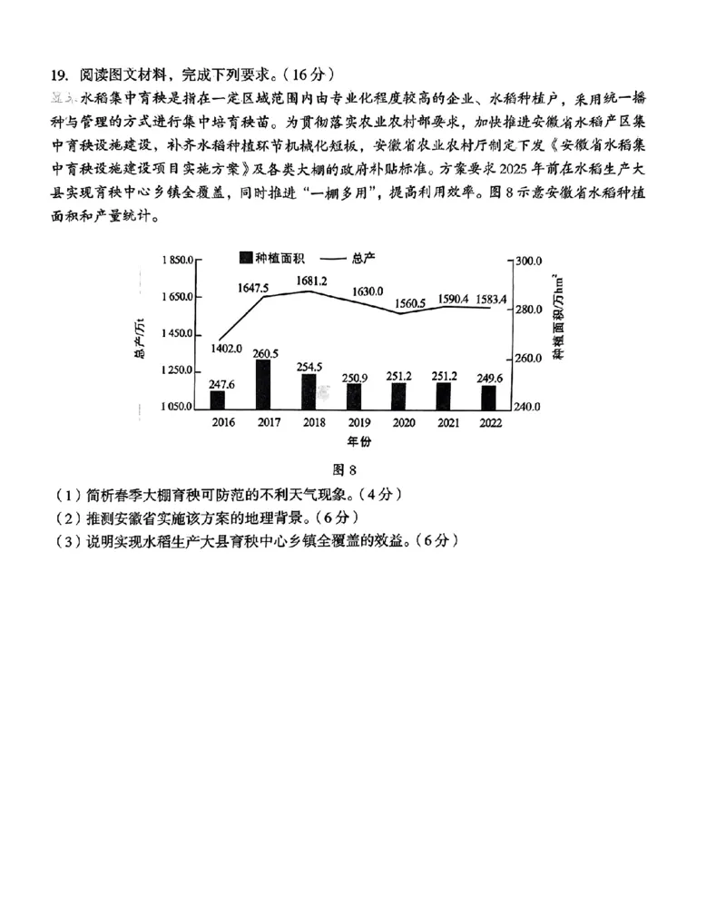 地理_2024年5月_01按日期_20号_2024届安徽省1号卷A10联盟高三最后一卷_安徽省1号卷A10联盟2024届高三最后一卷地理