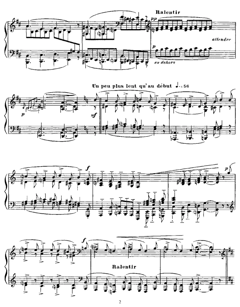 3Nocturnes_一万首著名钢琴曲谱哈农贝多芬合集视频教学电子版高清无水印可打印_1古典钢琴知名音乐家谱_萨蒂钢琴谱全集