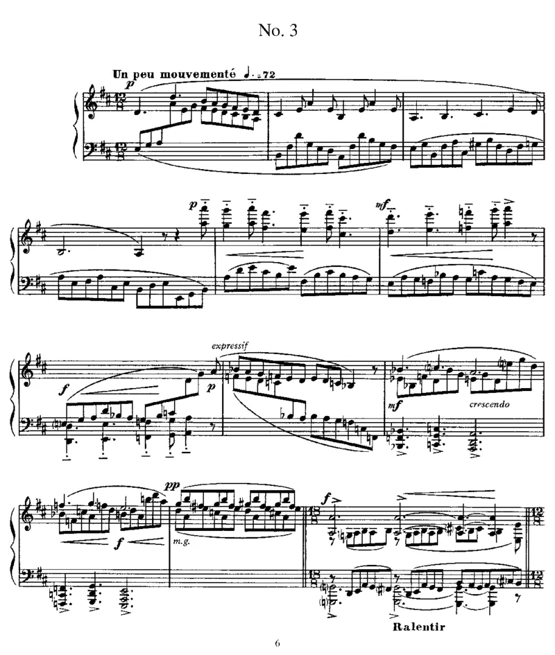 3Nocturnes_一万首著名钢琴曲谱哈农贝多芬合集视频教学电子版高清无水印可打印_1古典钢琴知名音乐家谱_萨蒂钢琴谱全集