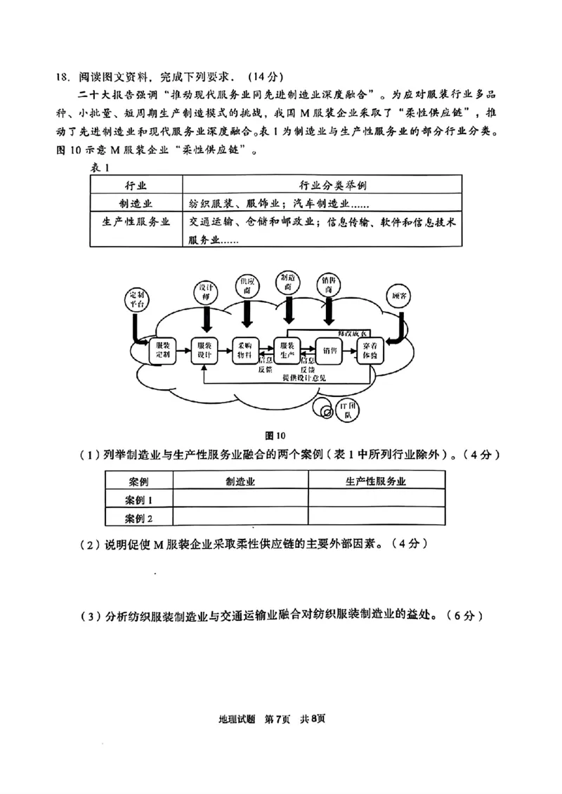 扫描件_地理试题_2024年3月_013月合集_2024届山东省青岛市高三年级第一次适应性检测_青岛市2024年高三年级第一次适应性检测（青岛一摸）地理_2024届山东省青岛市高三一模地理试题