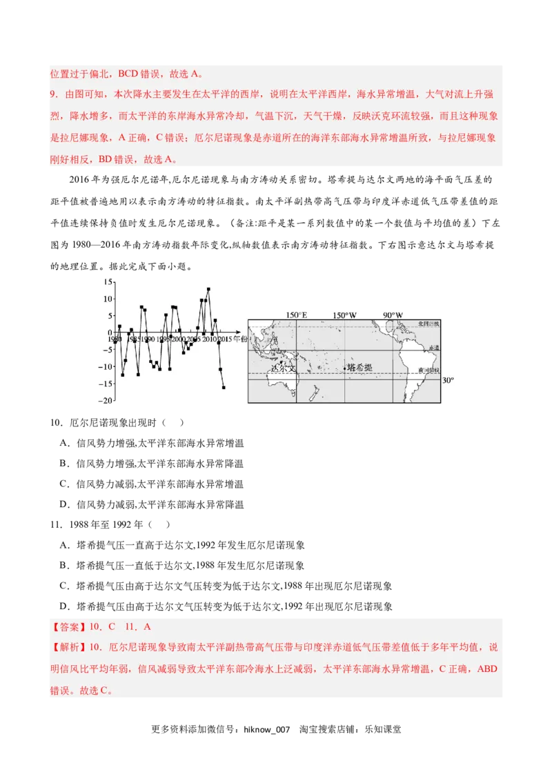 第四章水的运动（A卷&bull;单元考点）-2022-2023学年高二地理上学期同步单元卷（人教版2019选择性必修1）（解析版）_E015高中全科试卷_地理试题_选修1_1.单元测试