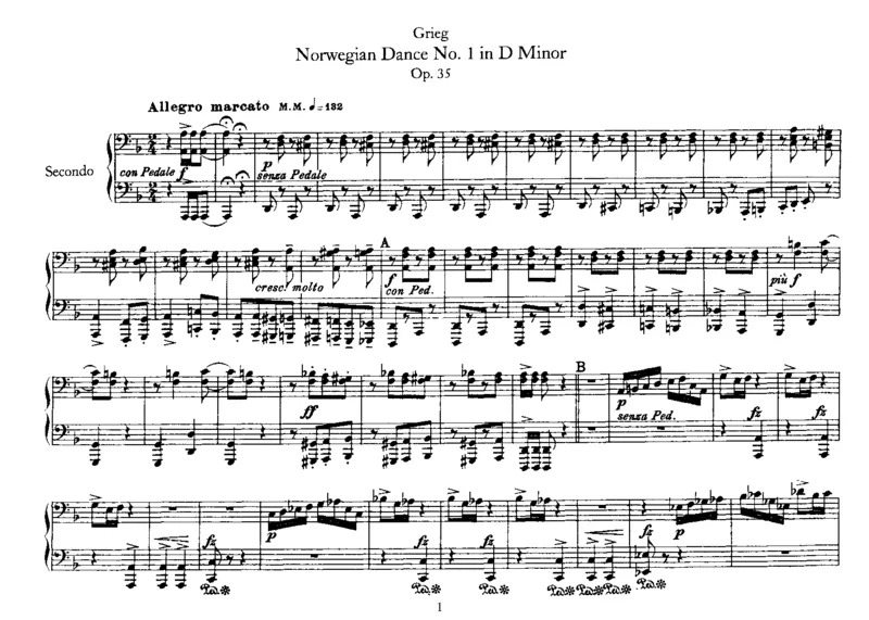 4NorwegianDances,Op35(4Hands)_一万首著名钢琴曲谱哈农贝多芬合集视频教学电子版高清无水印可打印_1古典钢琴知名音乐家谱_格里格钢琴谱全集_四手联弹