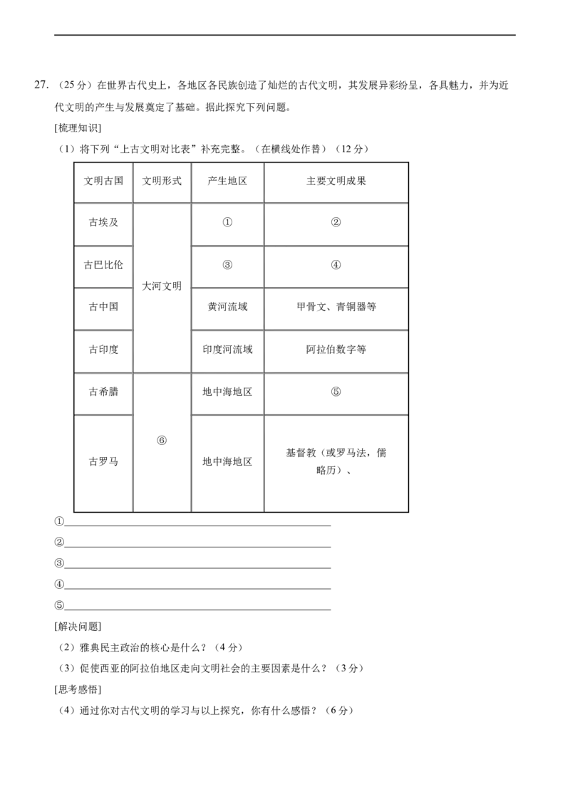 第一单元综合测试卷（原卷版）_E015高中全科试卷_历史试题_必修下_1.单元测试_第一单元综合测试卷