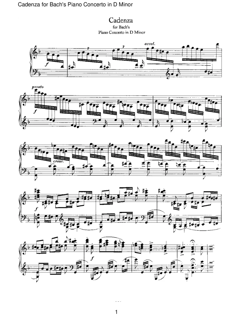 CadenzaforBach'sPianoConcertoinDMinor_一万首著名钢琴曲谱哈农贝多芬合集视频教学电子版高清无水印可打印_1古典钢琴知名音乐家谱_勃拉姆斯钢琴谱全集