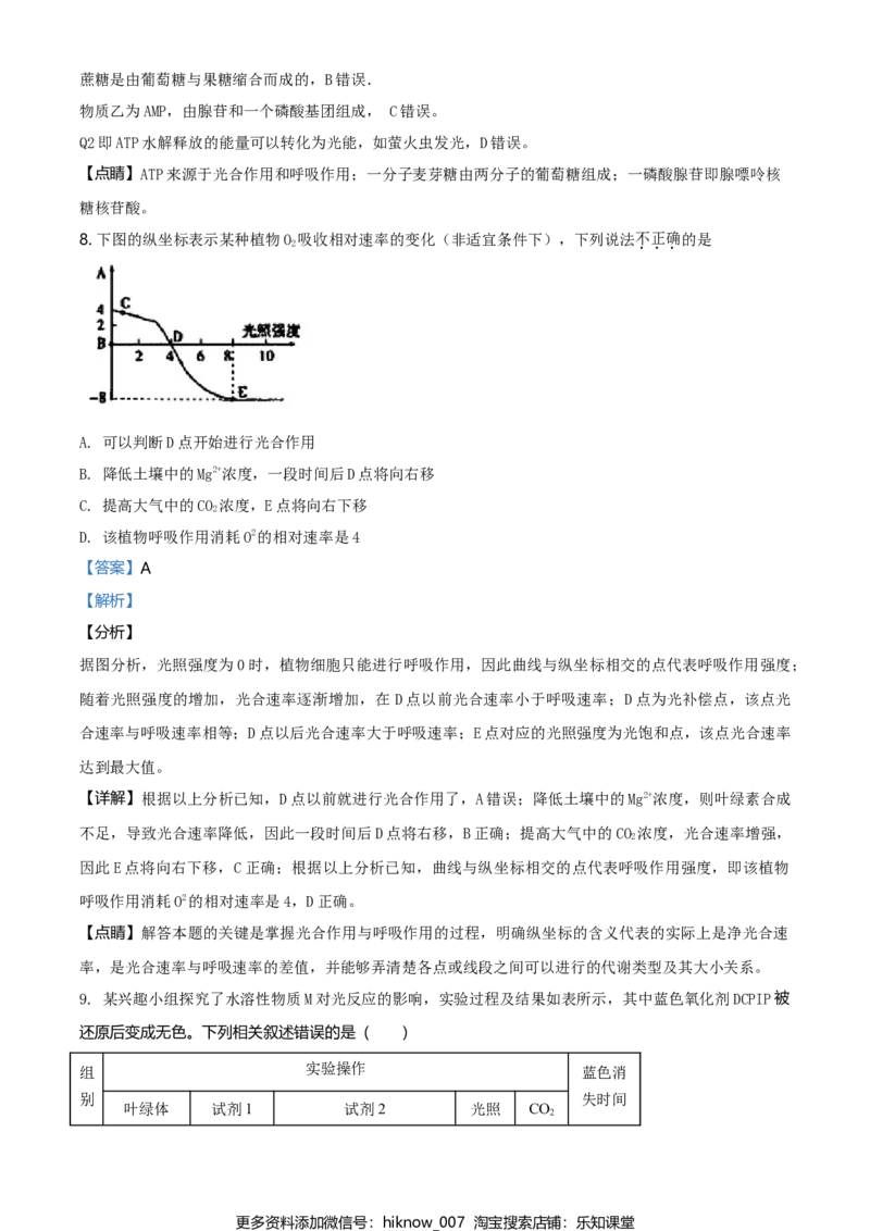 精品解析：江苏省南通市高一上学期期末生物试题（新人教版）（解析版）_E015高中全科试卷_生物试题_必修1_4.期末试卷_2.各地真题