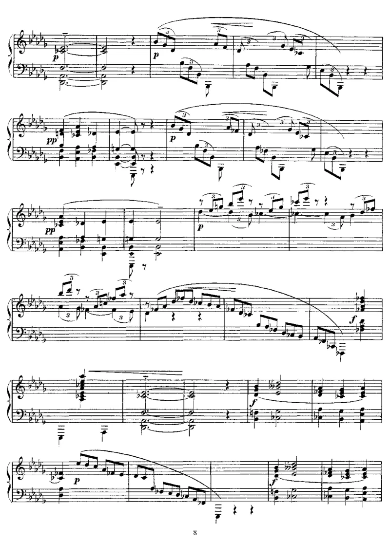 3Sarabandes_一万首著名钢琴曲谱哈农贝多芬合集视频教学电子版高清无水印可打印_1古典钢琴知名音乐家谱_萨蒂钢琴谱全集