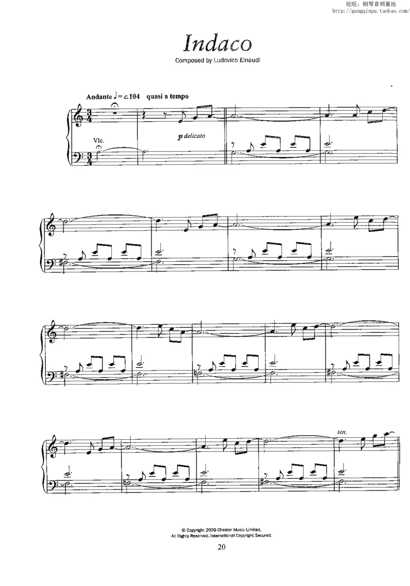 34、意大利钢琴家LudovicoEinaudi《夜之书》（90页，共13首）_一万首著名钢琴曲谱哈农贝多芬合集视频教学电子版高清无水印可打印_3流行音乐谱_流行钢琴谱合集形式_高清PDF无水印