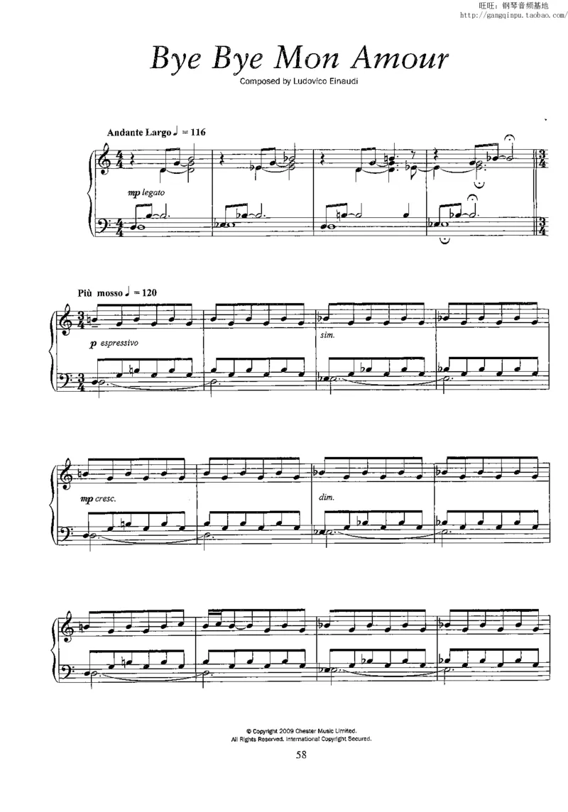 34、意大利钢琴家LudovicoEinaudi《夜之书》（90页，共13首）_一万首著名钢琴曲谱哈农贝多芬合集视频教学电子版高清无水印可打印_3流行音乐谱_流行钢琴谱合集形式_高清PDF无水印