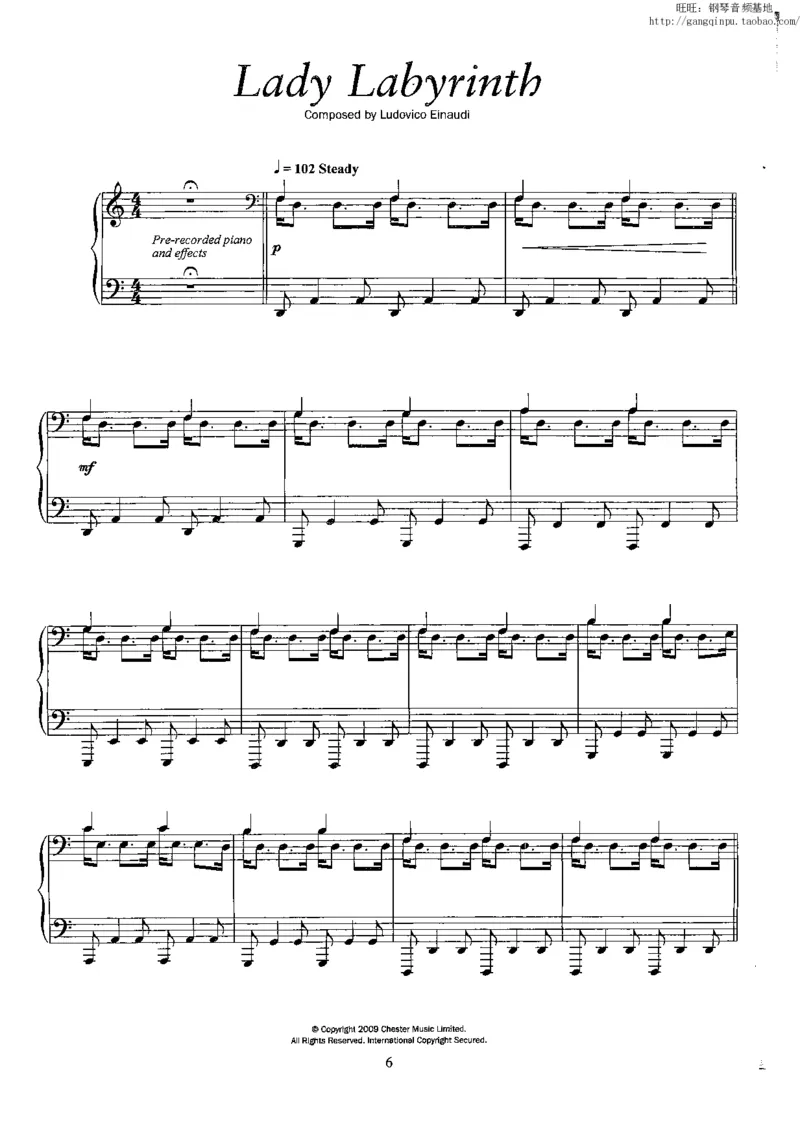 34、意大利钢琴家LudovicoEinaudi《夜之书》（90页，共13首）_一万首著名钢琴曲谱哈农贝多芬合集视频教学电子版高清无水印可打印_3流行音乐谱_流行钢琴谱合集形式_高清PDF无水印