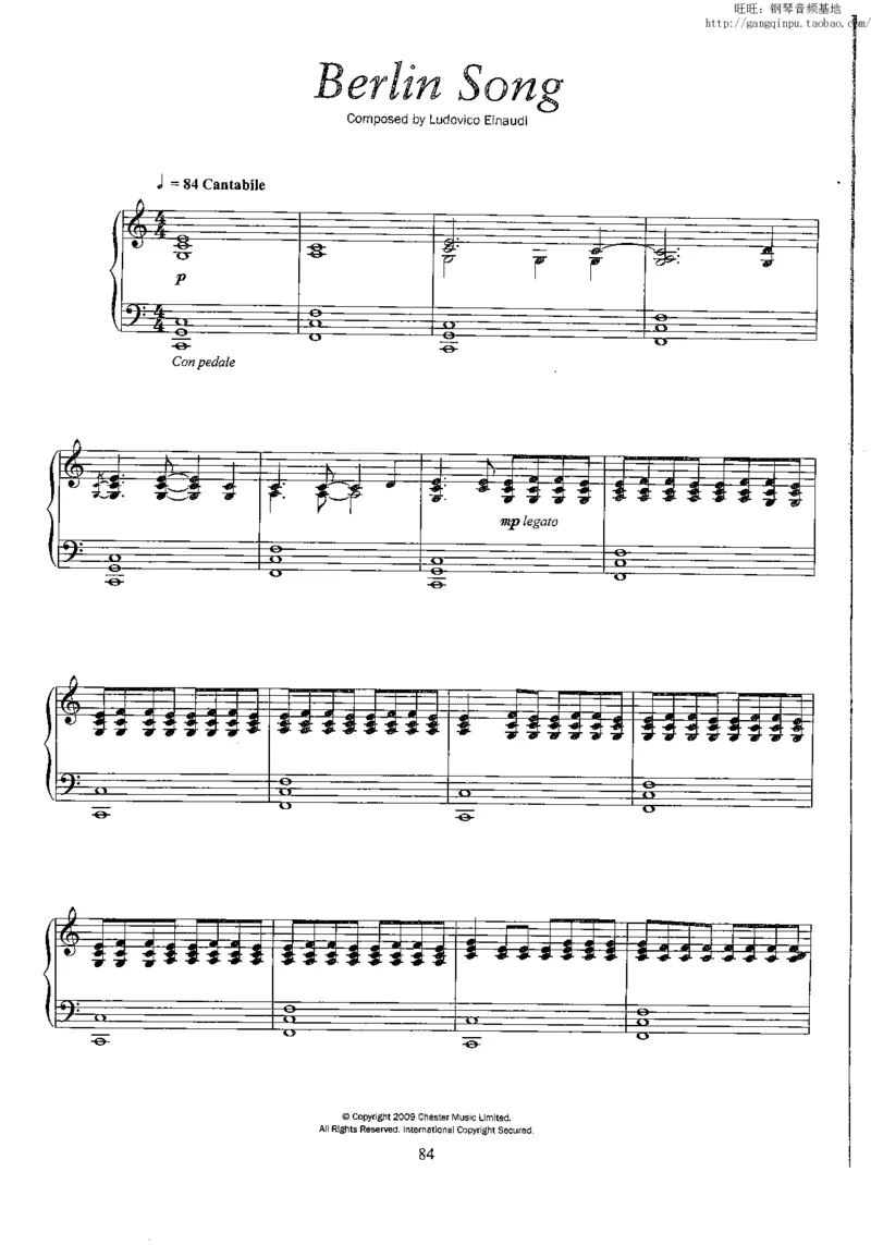 34、意大利钢琴家LudovicoEinaudi《夜之书》（90页，共13首）_一万首著名钢琴曲谱哈农贝多芬合集视频教学电子版高清无水印可打印_3流行音乐谱_流行钢琴谱合集形式_高清PDF无水印