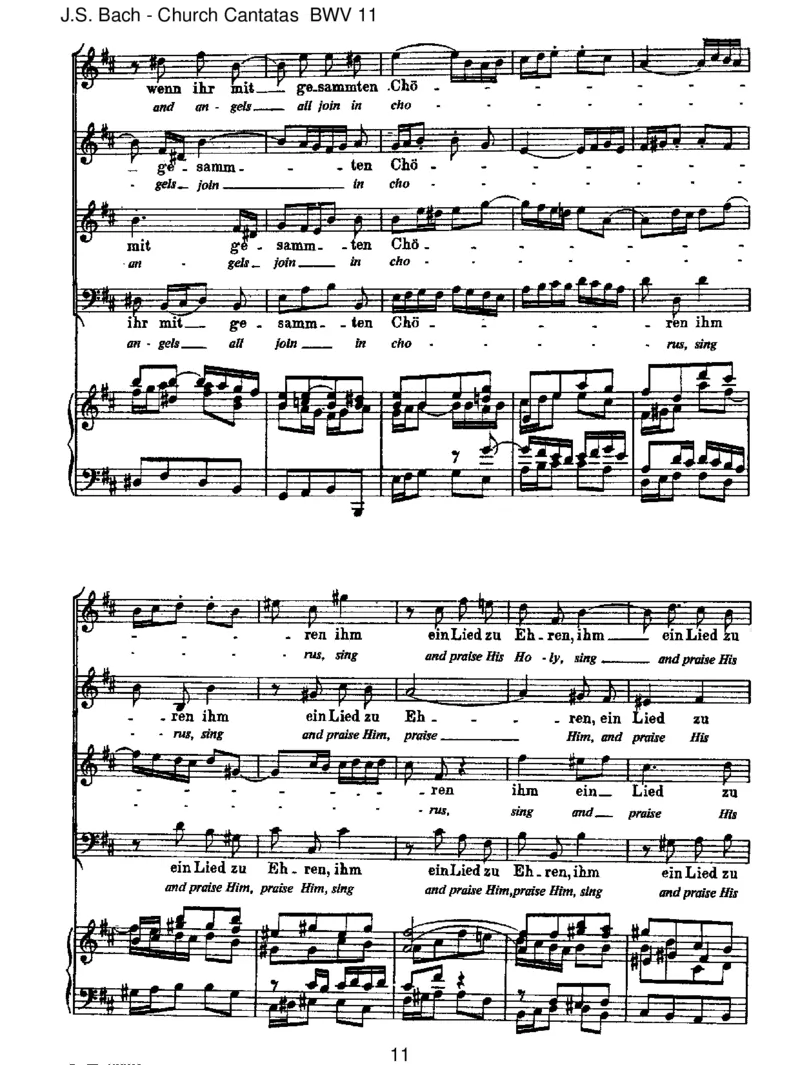 BWV11LobetGottinseinenReichen(AscensionOratorio)_一万首著名钢琴曲谱哈农贝多芬合集视频教学电子版高清无水印可打印_1古典钢琴知名音乐家谱_巴赫钢琴谱全集_J.S巴赫作品全集