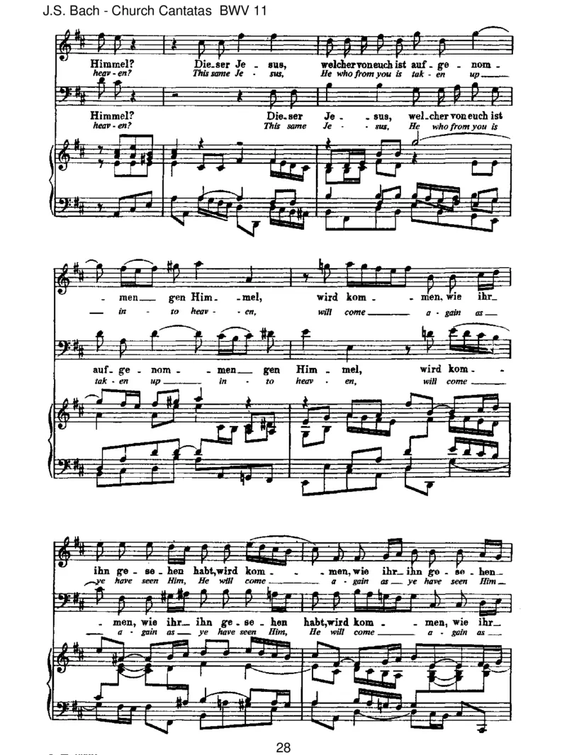 BWV11LobetGottinseinenReichen(AscensionOratorio)_一万首著名钢琴曲谱哈农贝多芬合集视频教学电子版高清无水印可打印_1古典钢琴知名音乐家谱_巴赫钢琴谱全集_J.S巴赫作品全集