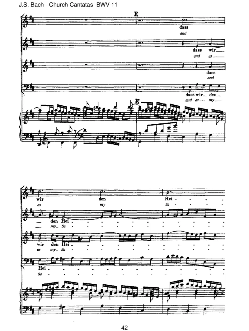 BWV11LobetGottinseinenReichen(AscensionOratorio)_一万首著名钢琴曲谱哈农贝多芬合集视频教学电子版高清无水印可打印_1古典钢琴知名音乐家谱_巴赫钢琴谱全集_J.S巴赫作品全集