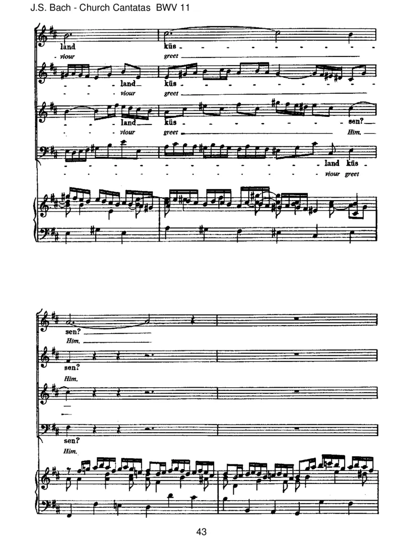 BWV11LobetGottinseinenReichen(AscensionOratorio)_一万首著名钢琴曲谱哈农贝多芬合集视频教学电子版高清无水印可打印_1古典钢琴知名音乐家谱_巴赫钢琴谱全集_J.S巴赫作品全集