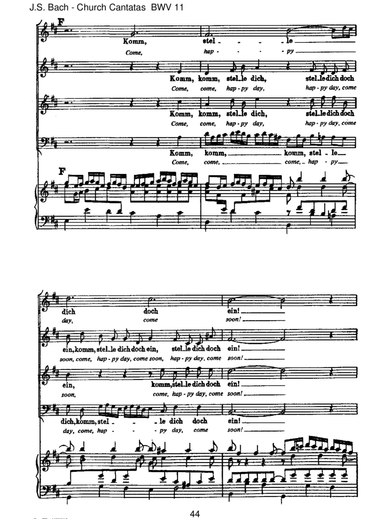 BWV11LobetGottinseinenReichen(AscensionOratorio)_一万首著名钢琴曲谱哈农贝多芬合集视频教学电子版高清无水印可打印_1古典钢琴知名音乐家谱_巴赫钢琴谱全集_J.S巴赫作品全集