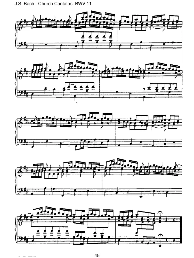 BWV11LobetGottinseinenReichen(AscensionOratorio)_一万首著名钢琴曲谱哈农贝多芬合集视频教学电子版高清无水印可打印_1古典钢琴知名音乐家谱_巴赫钢琴谱全集_J.S巴赫作品全集