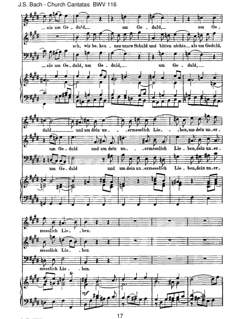 BWV116DuFriedef&uuml;rst,HerrJesuChrist_一万首著名钢琴曲谱哈农贝多芬合集视频教学电子版高清无水印可打印_1古典钢琴知名音乐家谱_巴赫钢琴谱全集_J.S巴赫作品全集