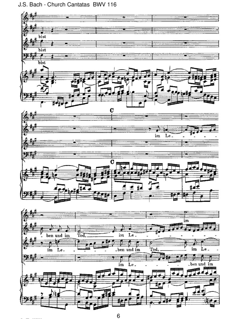 BWV116DuFriedef&uuml;rst,HerrJesuChrist_一万首著名钢琴曲谱哈农贝多芬合集视频教学电子版高清无水印可打印_1古典钢琴知名音乐家谱_巴赫钢琴谱全集_J.S巴赫作品全集