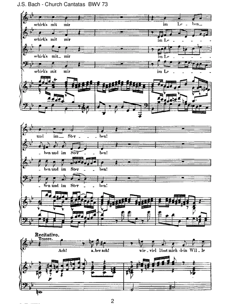 BWV73Herr,wieduwillst,soschicksmitmir_一万首著名钢琴曲谱哈农贝多芬合集视频教学电子版高清无水印可打印_1古典钢琴知名音乐家谱_巴赫钢琴谱全集_J.S巴赫作品全集