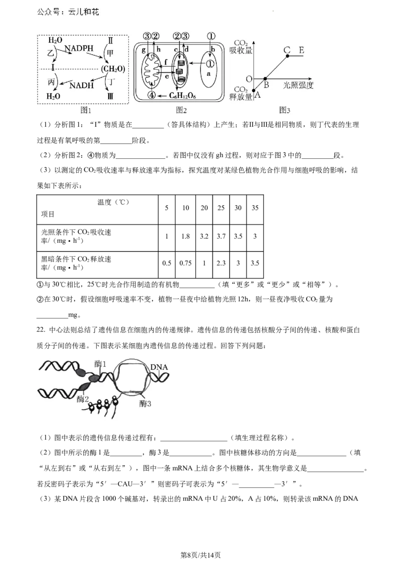河南省驻马店市2023-2024学年高一下学期期末考试生物试题_2024-2025高一（7-7月题库）_2024年8月试卷_0813河南省驻马店市2023-2024学年高一下学期期末考试