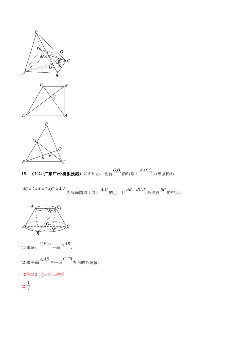 大题03立体几何（精选30题）（解析版）_2024年5月_01按日期_25号_2024考前15天数学极限满分冲刺（新高考）