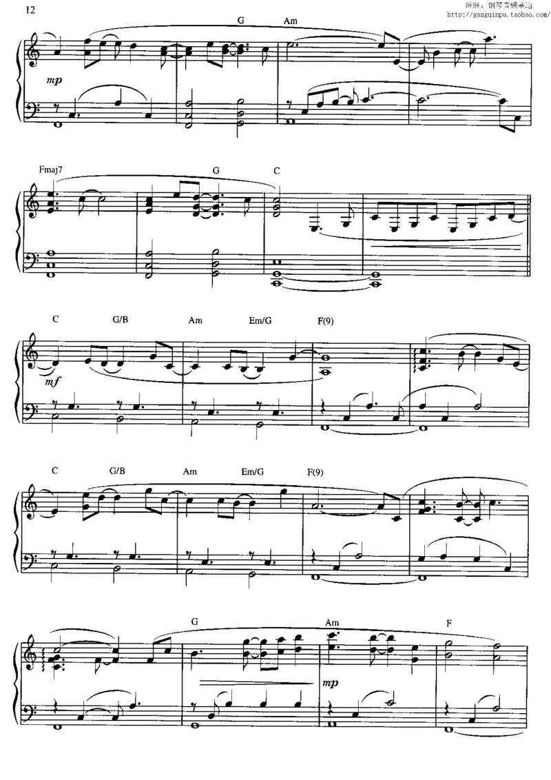 37、轻音乐家JimBrickman钢琴曲集（174页，共23首）_一万首著名钢琴曲谱哈农贝多芬合集视频教学电子版高清无水印可打印_3流行音乐谱_流行钢琴谱合集形式_高清PDF无水印