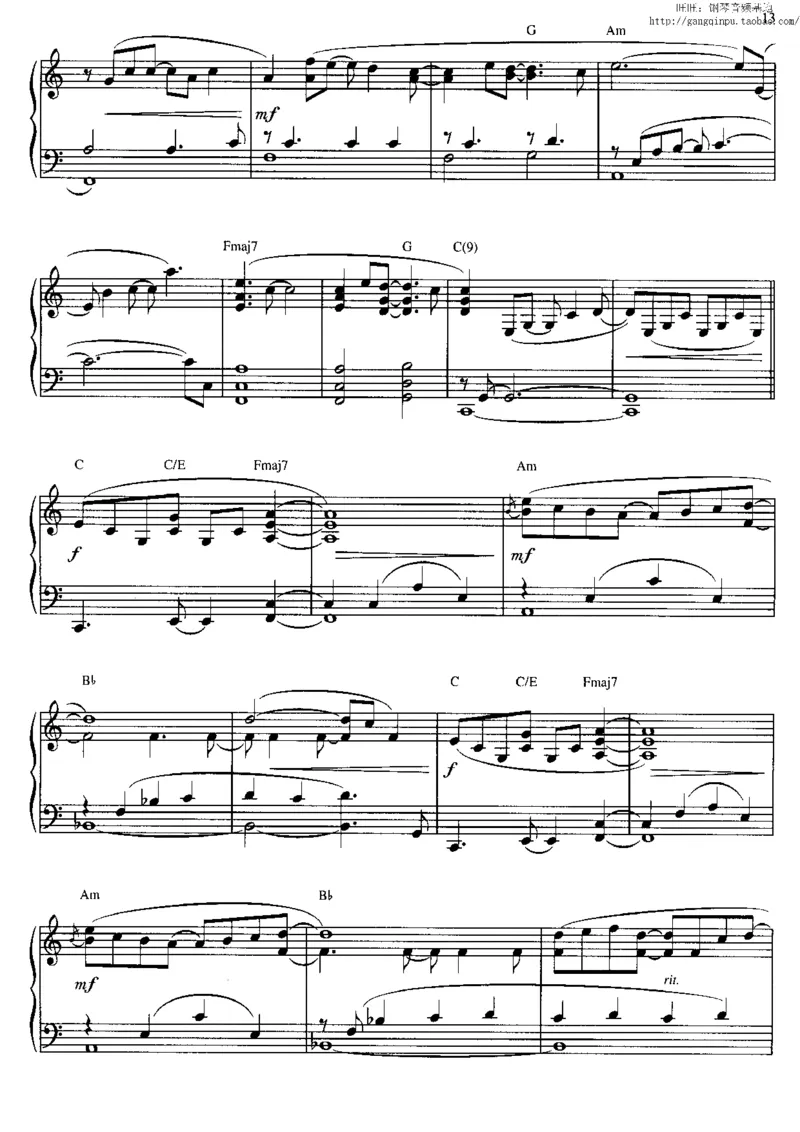 37、轻音乐家JimBrickman钢琴曲集（174页，共23首）_一万首著名钢琴曲谱哈农贝多芬合集视频教学电子版高清无水印可打印_3流行音乐谱_流行钢琴谱合集形式_高清PDF无水印