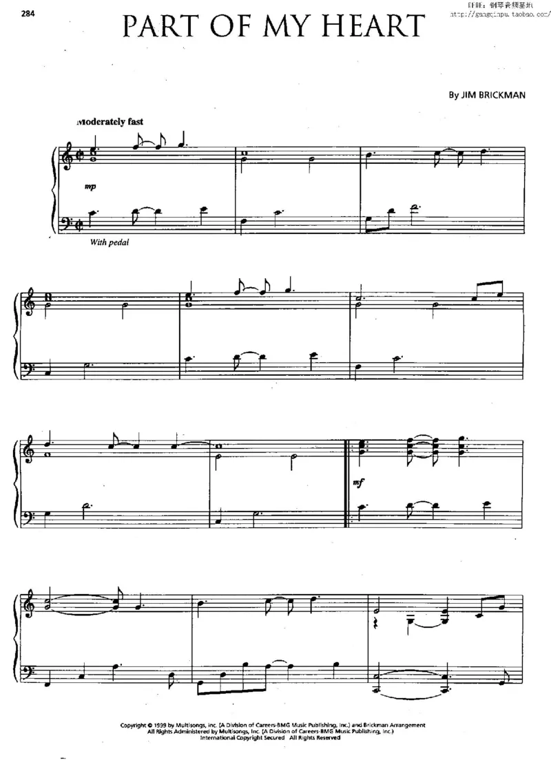 37、轻音乐家JimBrickman钢琴曲集（174页，共23首）_一万首著名钢琴曲谱哈农贝多芬合集视频教学电子版高清无水印可打印_3流行音乐谱_流行钢琴谱合集形式_高清PDF无水印