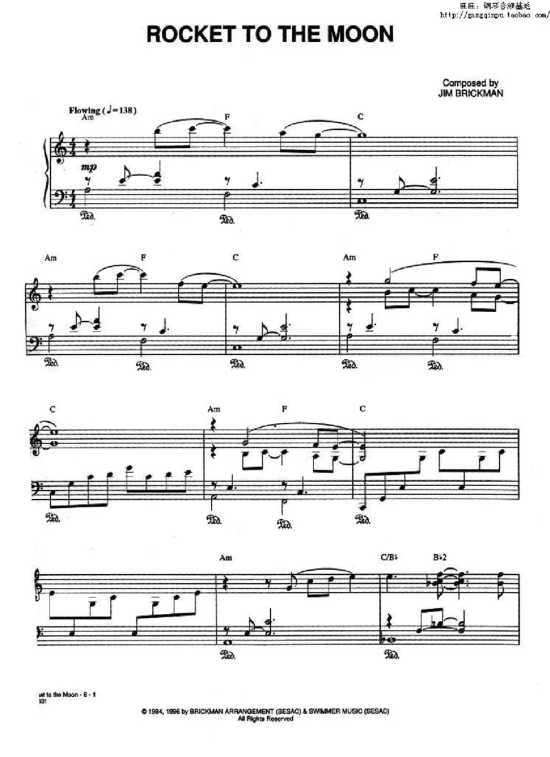 37、轻音乐家JimBrickman钢琴曲集（174页，共23首）_一万首著名钢琴曲谱哈农贝多芬合集视频教学电子版高清无水印可打印_3流行音乐谱_流行钢琴谱合集形式_高清PDF无水印